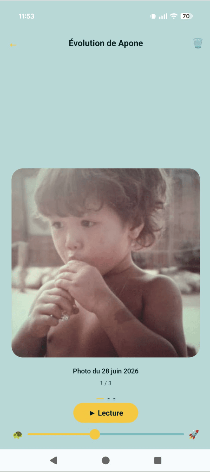 Évolution de l'enfant sur Ysea